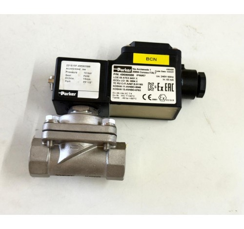 Parker 221S15F-495905B8 Solenoid Valve (New & Unused)